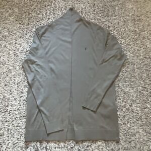 All Saints New Women's Open Front Cardigan Sz M Cotton Blend Long Sleeves Beige